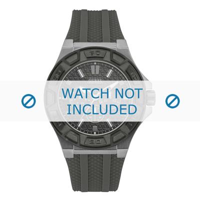 Horlogeband Guess W0674G8 Rubber Grijs 19mm
