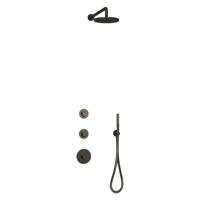 Regendoucheset Wiesbaden Dreams met Inbouwdeel en Wanduitloop Gunmetal - thumbnail