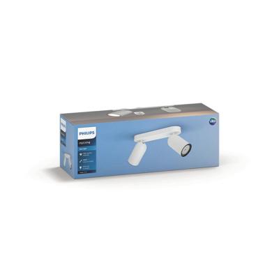 Philips OpbouwspotPongee 2-lichts wit - 5058231PN