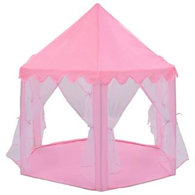 VidaXL Prinsessenspeeltent met 250 ballen 133x140 cm roze