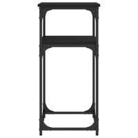 Wandtafel 75x35,5x75 cm bewerkt hout zwart - thumbnail