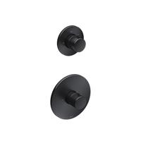 Douchethermostaat Hotbath Cobber Inbouw 1 Stopkraan Mat Zwart (excl. inbouwdeel) - thumbnail