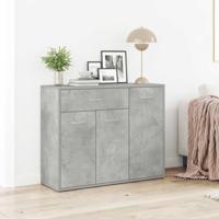 Dressoir 88x30x70 cm bewerkt hout betongrijs - thumbnail