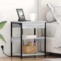 Nachtkastje 2 pcs Grijs sonoma Bewerkt hout - thumbnail