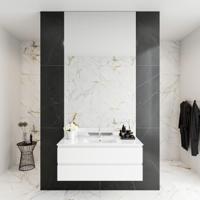 MONDIAZ DENTA 100 badmeubel talc 2 lades wastafel midden 1 kraangat - thumbnail