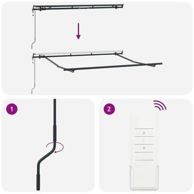 VidaXL Inklapbaar zonnescherm antraciet 350 x 200 cm stof VidaXL Inklapbaar zonnescherm antraciet 350 x 200 cm stof
