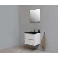 On-Line Badkamermeubelset - 60 cm - Voorgemonteerd - Ladestructuur - Acryl Wastafel - 1 Kraangat - Spiegel met LED-Verlichting - Hoogglans Wit - thumbnail