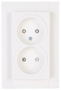 Kopp HK07 WIT inbouw stopcontact dubbel