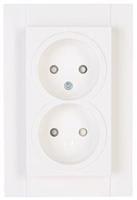 Kopp HK07 WIT inbouw stopcontact dubbel - thumbnail