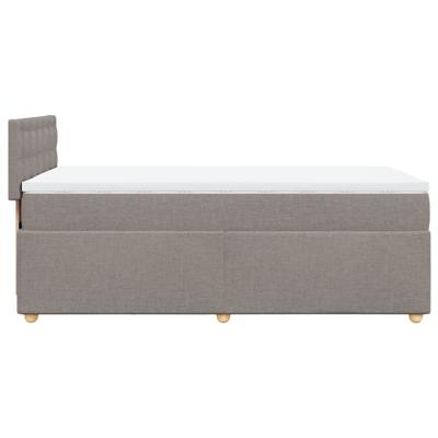 Boxspring met matras stof taupe 120x190 cm