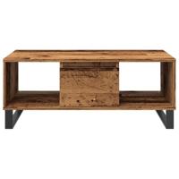 Salontafel 90x50x36,5 cm bewerkt hout oud houtkleurig - thumbnail