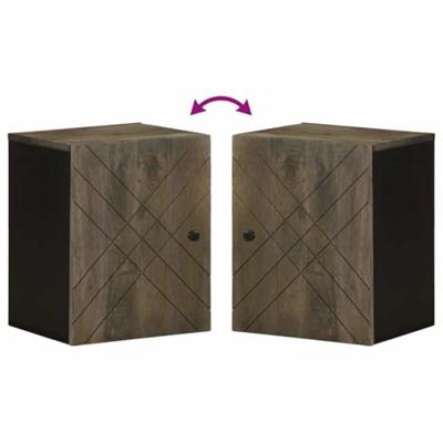 Badkamerkast wandgemonteerd 38x33x48 cm massief mangohout zwart Badkamerkast wandgemonteerd 38x33x48 cm massief mangohout zwart