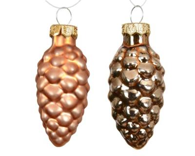 Dennenappel glas d2,5h6 cm brandy 12 st Decoris - Decoris Dennenappel glas d2,5h6 cm brandy 12 st Decoris - Decoris