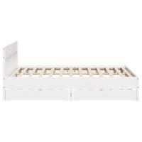 Bedframe zonder matras massief grenenhout wit 200x200 cm - thumbnail