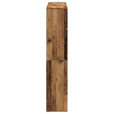 Boekenkast 132x29x141,5 cm bewerkt hout oud houtkleurig