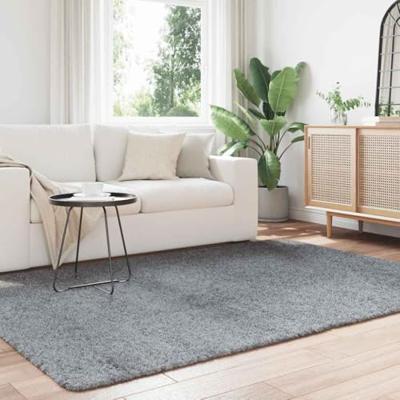 Hoogpolig vloerkleed NAVARRA 160x230 cm polyester lichtgrijs