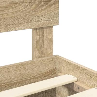 Bedframe met hoofdeinde Sonoma Eiken 180 x 200 cm Bewerkt hout