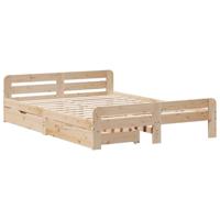 Bedframe zonder matras massief grenenhout 150x200 cm - thumbnail