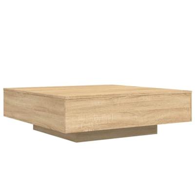 Salontafel 100x100x31 cm bewerkt hout sonoma eikenkleurig