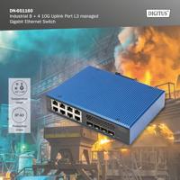 Digitus DN-651160 Industrial Ethernet Switch 8 + 4 poorten 1 GBit/s - thumbnail
