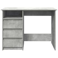 Bureau 102x50x75 cm bewerkt hout betongrijs - thumbnail