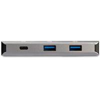 StarTech.com 3 Port USB-C Hub met Gigabit Ethernet RJ45 GbE Port - 2x USB-A, 1x USB-C - SuperSpeed 10Gbps USB 3.1/3.2 Gen 2 Type C Adapter Hub - USB Bus Powered - Aluminum - Compatibel met TB3 - thumbnail