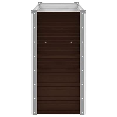 VidaXL Plantenbak verhoogd 100x40x77 cm gegalvaniseerd staal bruin