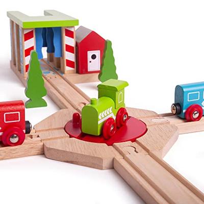 Bigjigs houten rails - 4-richting draaiplateau