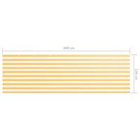 Balkonscherm 120x400 cm oxford stof wit en geel - thumbnail