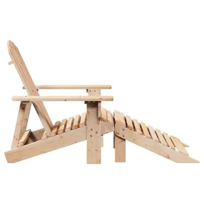 Stoel Adirondack met voetenbank massief vurenhout Stoel Adirondack met voetenbank massief vurenhout