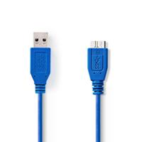 USB 3.0-Kabel | A Male - Micro-B Male | 1,0 m | Blauw - thumbnail
