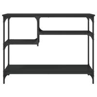 Wandtafel met schappen 100x35x75 cm zwart - thumbnail