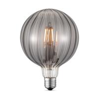 Edison Vintage E27 LED filament lichtbron - Smoke - 12.5/12.5/17cm - G125 Global - Vintage LED lamp - Dimbaar - 4W 400lm 2700K - warm wit licht - geschikt voor E27 fitting - thumbnail