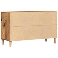 Dressoir 100x36x60 cm bewerkt hout oud houtkleurig - thumbnail