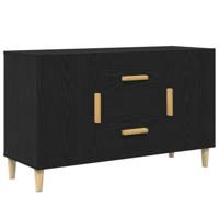 Dressoir 100x36x60 cm spaanplaat zwart eikenkleurig - thumbnail