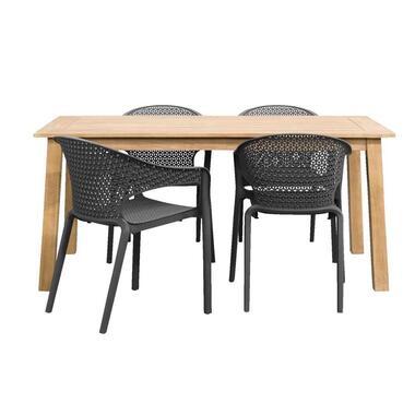 Le Sud tuinset Bilbao Nancy - antraciet - 5-delig