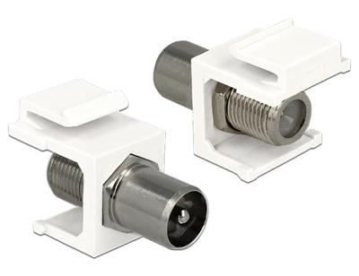 DeLOCK Keystone Module IEC male > F female adapter DeLOCK Keystone Module IEC male > F female adapter