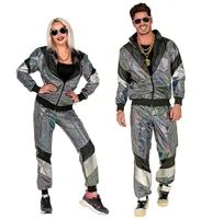 Disco Trainingspak Reflecterend Zilver Unisex - thumbnail
