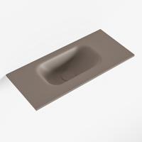 MONDIAZ EDEN Smoke solid surface inleg wastafel voor toiletmeubel 50cm. Positie wasbak links - thumbnail