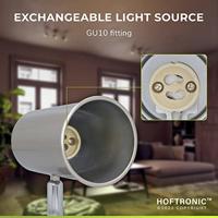 Riga - LED plafondlamp - 14 Watt 1200 Lumen - 3 spots - 2700K Warm wit - Draaibaar en dimbaar - GU10 - Kantelbaar - Plafondspot - IP20 Voor binnen - RVS - thumbnail
