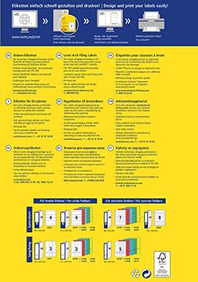 Avery-Zweckform Ordneretiketten L6061-10 59 x 192 mm Papier Wit Permanent hechtend 40 stuk(s)