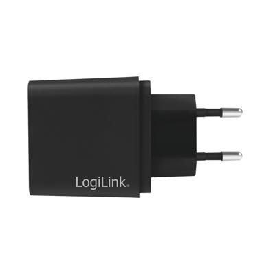 LogiLink Ladegerät USB-oplader 18 W 1x USB-C USB PD Zwart Binnen