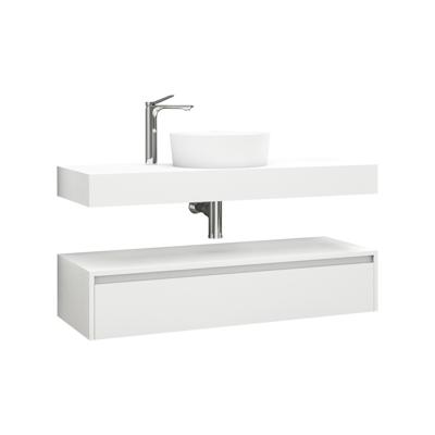 Onderkast BWS Lina met Wastafelblad 120x50cm Mat Wit Onderkast BWS Lina met Wastafelblad 120x50cm Mat Wit