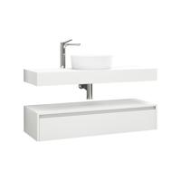 Onderkast BWS Lina met Wastafelblad 120x50cm Mat Wit - thumbnail