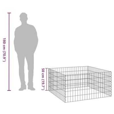 VidaXL Vierkante composter 100 x 100 x 50 cm ijzer