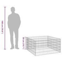 VidaXL Vierkante composter 100 x 100 x 50 cm ijzer - thumbnail