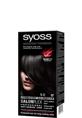 Syoss Permanent Coloration Haarverf - 1-1 Zwart Syoss Permanent Coloration Haarverf - 1-1 Zwart