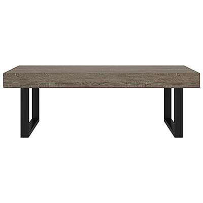Salontafel 120x60x40 cm MDF en ijzer grijs en zwart