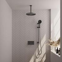 Brauer Gunmetal Edition Thermostatische Regendoucheset Inbouw - Hoofddouche 30 cm - Met Drukknoppen - Handdouche 3 Standen - Doucheslang - Geintegreerde Glijstang - Gunmetal - thumbnail