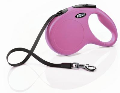Hondenriem Flexi NEW CLASSIC 5m Roze Maat M - thumbnail